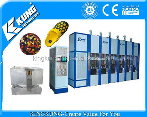 PVC Airblowing Machine Shoe Making Machines Incorporating Stamping Area 90 80mm Rotary Style Perfect for Mass Production
